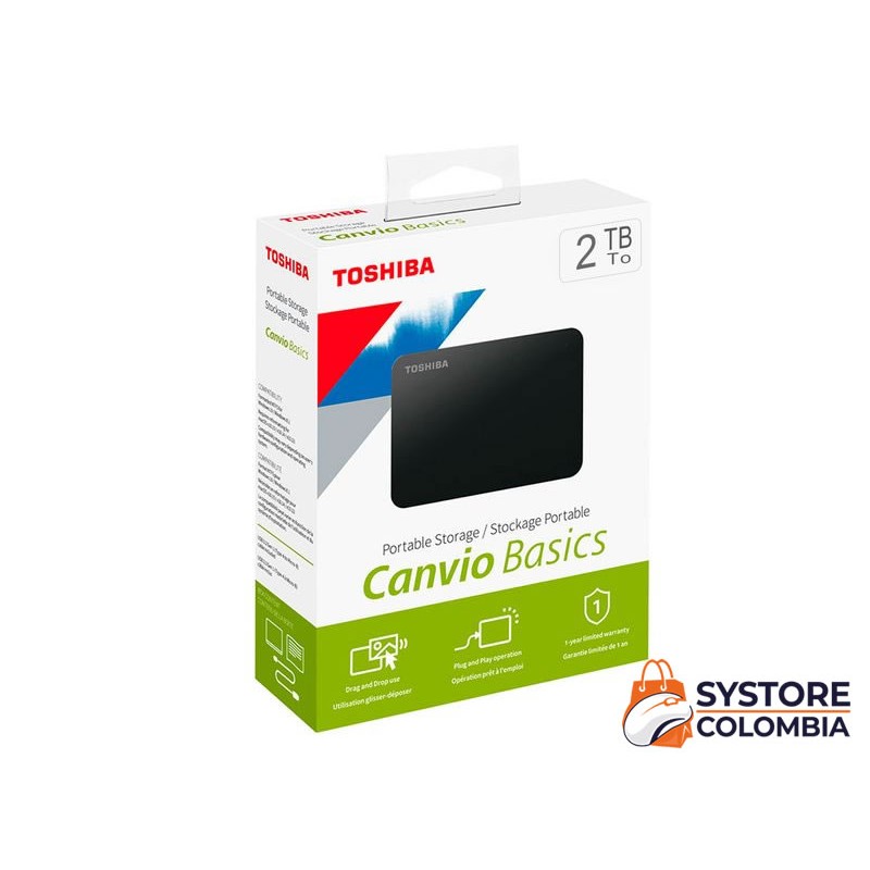 Disco Externo 2TB Toshiba Canvio Basics USB 3.0 HDTB420XK3AA