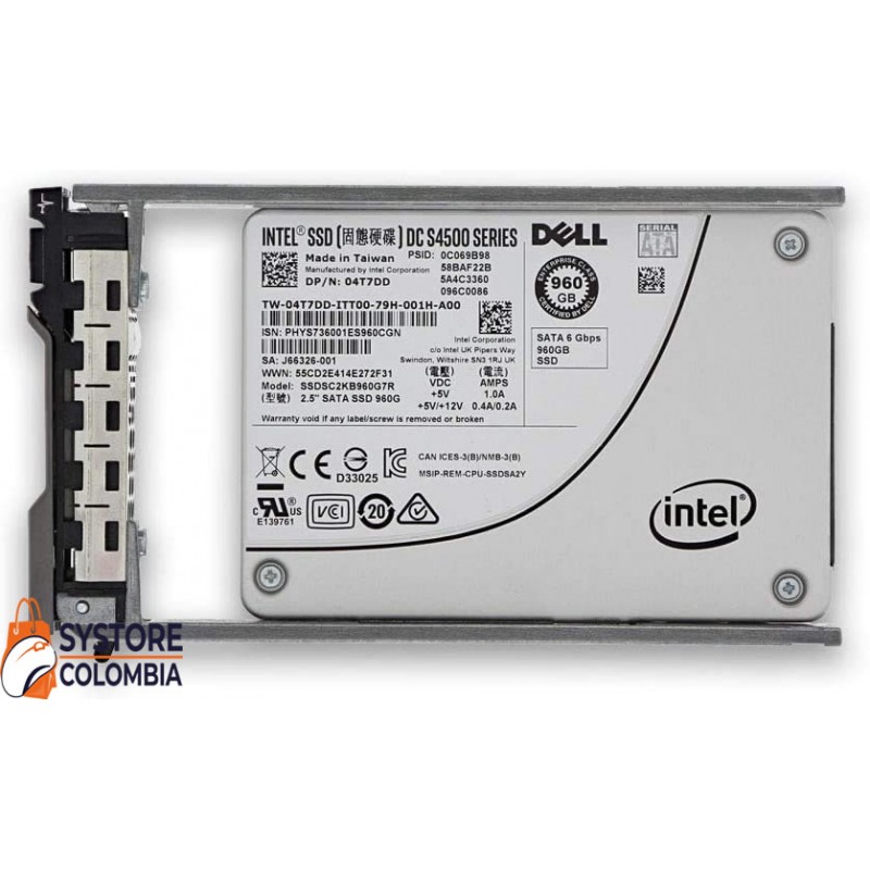 Disco Solido Dell 960gb Enterprice TLC Sata3 R7g07 400-BDPC