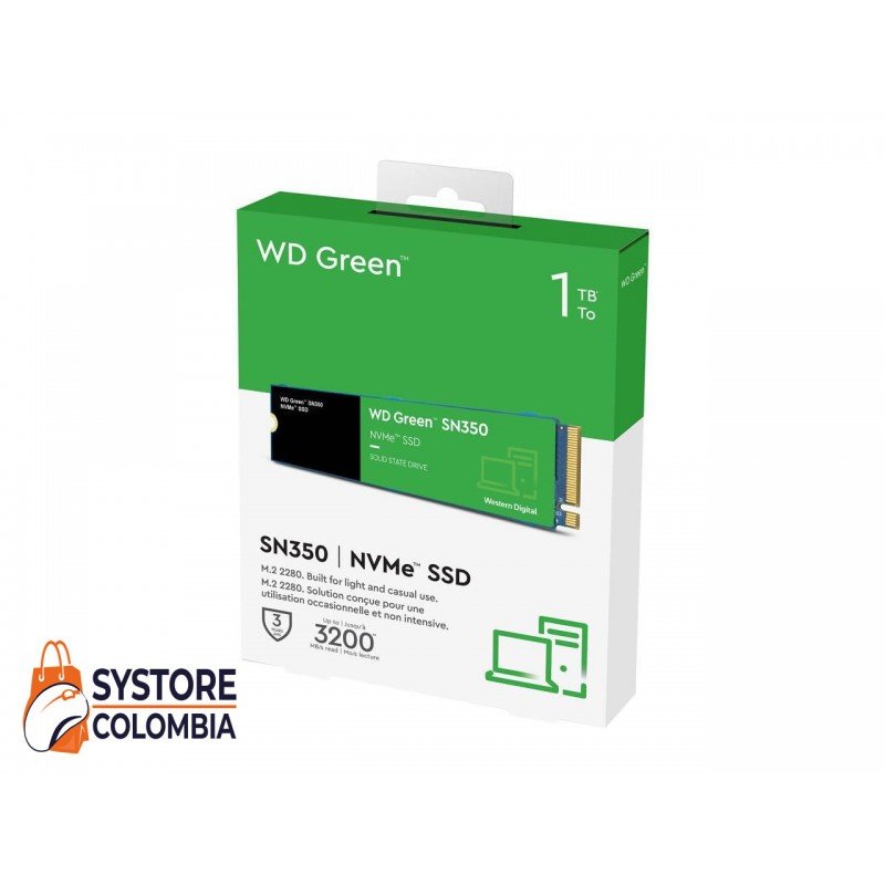 Disco Solido M.2 1TB GB WD Green Nvme SN350 WDS100T3G0C