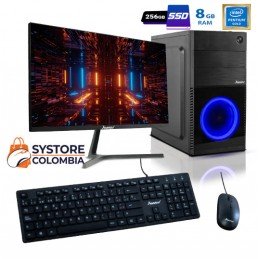 Computador Intel Pentium Gold G6400 4GB Ram Disco 256gb ssd Monitor 22"