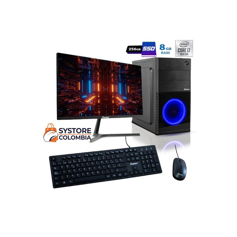 Computador Core i7 10700 4.8Ghz 8Gb 1TB W10 Pro Monitor 22"
