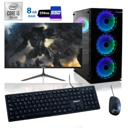 Computador Gamer Intel Core I5 10400 8Gb Ram 256gb ssd Monitor 24" W10P