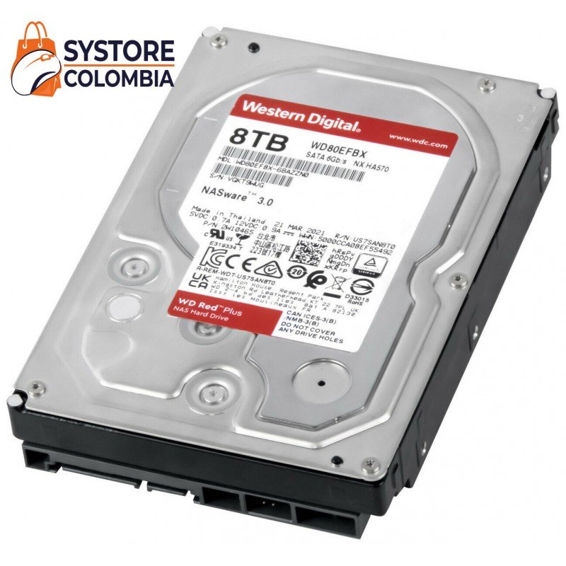 Disco Duro 8tb Nas Western Digital Red Plus 5640rpm WD80EFPX