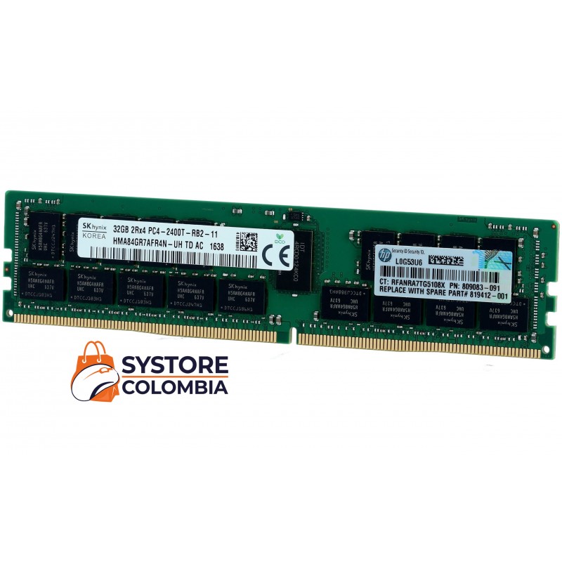 Memoria Ram HP 32gb Ddr4 2400mhz Rdimm 819412-001_1