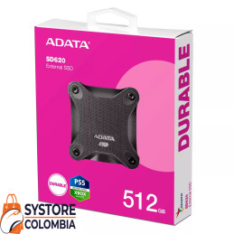 Disco Externo Solido Adata Sd620 Usb 3.2 512Gb Antigolpes SD620-512GCBK
