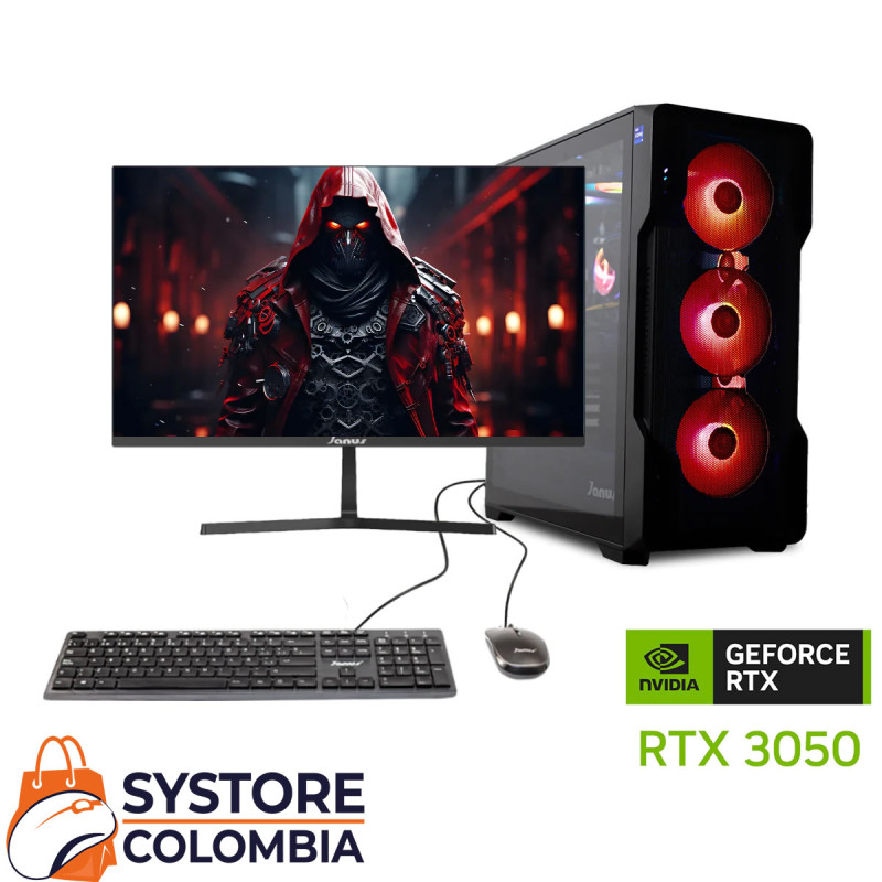 Computador Intel Core I7 11700 Gamer 16Gb Ram 1TB Ssd Rtx 3050 8gb W11P Monitor 24"