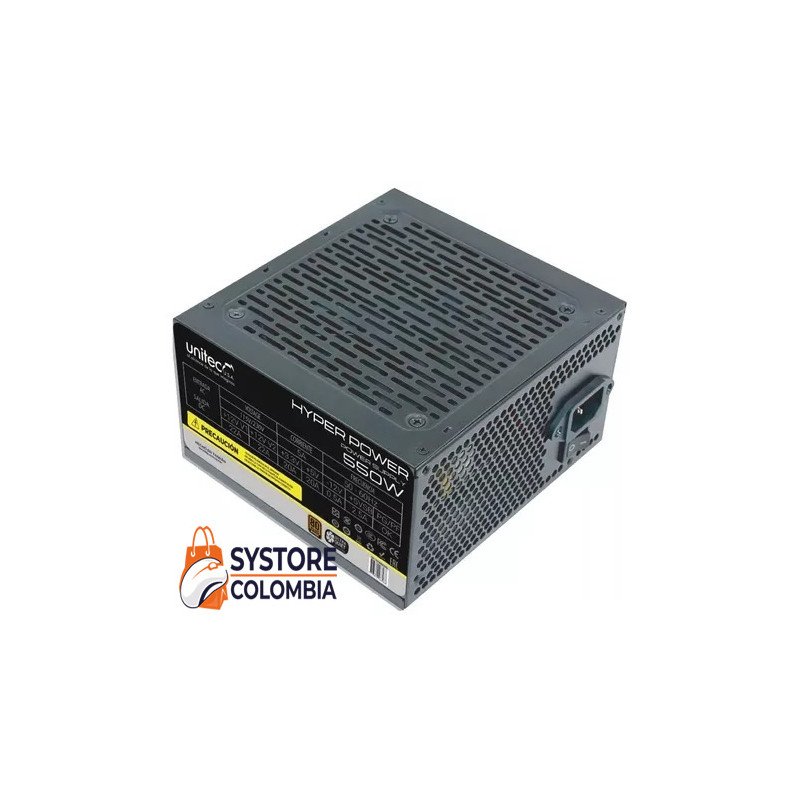 Fuente de poder Unitec Hyper Power 550w Reales 80 Plus Bronze