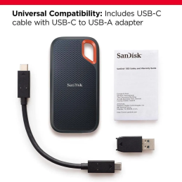 Disco Externo Sólido 1tb Sandisk Extreme SSD V2 USB-C USB-A SDSSDE61-1T00-G25