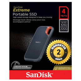 Disco Solido Externo 4TB Sandisk Extreme V2 SDSSDE61-4T00-G25