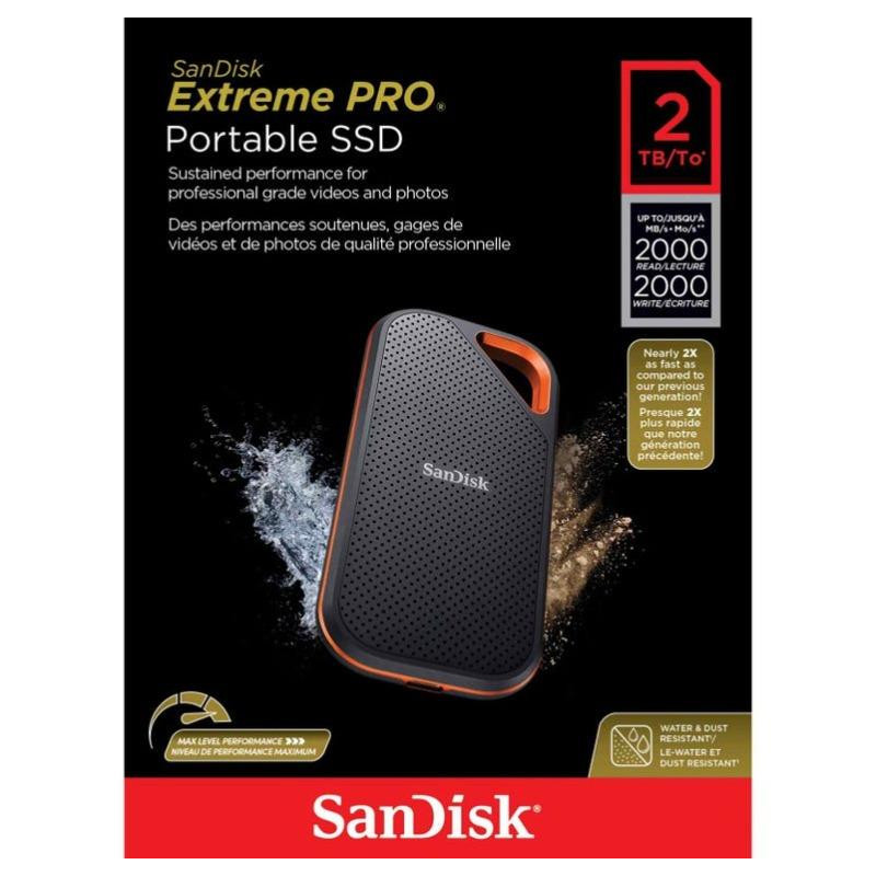 Disco Externo Solido 2TB SanDisk Extreme PRO SSD V2 SDSSDE81-2T00-G25