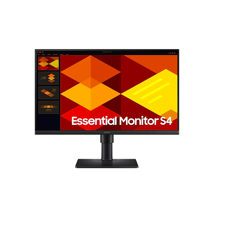 Monitor Samsung 24" Essential S4 IPS FHD 5ms 75Hz Ajustable LS24D402GANXGO
