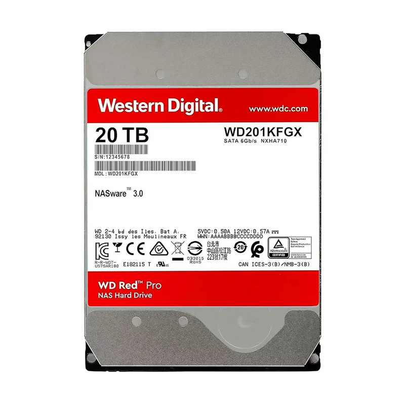 Disco Duro 20tb Nas Western Digital Red Pro 7200 rpm WD201KFGX