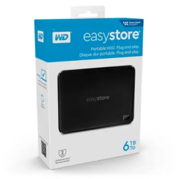 Disco Duro Externo 6TB Western Digital Easystore Usb 3.2 2.5" WDBUWJ006BBK