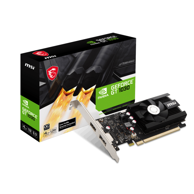 Tarjeta de Video Msi GT 1030 4GB DDR4 GT 1030 4GD4 LP OC Tarjeta de Video Msi GT 1030 4GB DDR4 GT 1030 4GD4 LP OC