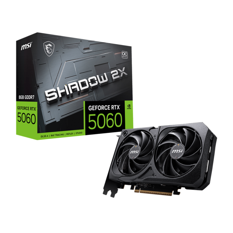 Tarjeta de Video Msi RTX 5060 8Gb Shadow 2x Oc Tarjeta de Video Msi RTX 5060 8Gb Shadow 2x Oc