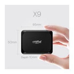 Disco Externo Sólido 1Tb Crucial X9 USB 3.2 USB-C USB-A CT1000X9SSD9