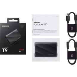 Disco Externo Sólido 1TB Samsung T9 USB 3.2 Gen 2-C USB-A MU-PG1T0B/AM