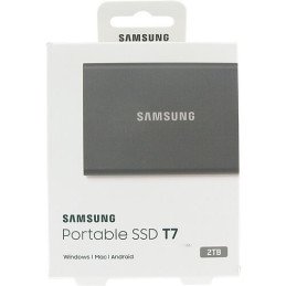 Disco Externo Sólido Samsung 2TB T7 USB 3.2 Gen 2-C USB-A MU-PC2T0T/AM