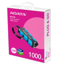 Disco Externo Solido 1Tb Adata SC740 Tipo C Antigolpes SC740-1000G-CBU