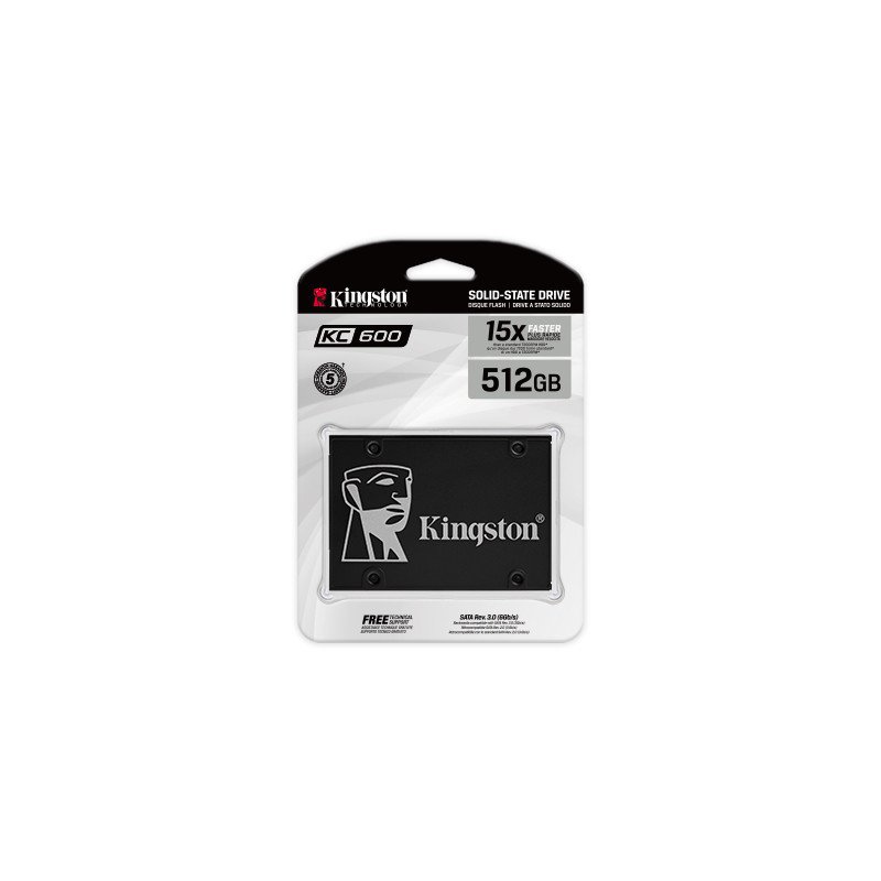 Disco Solido Kingston 512Gb KC600 Nand TLC 3D SKC600/512G