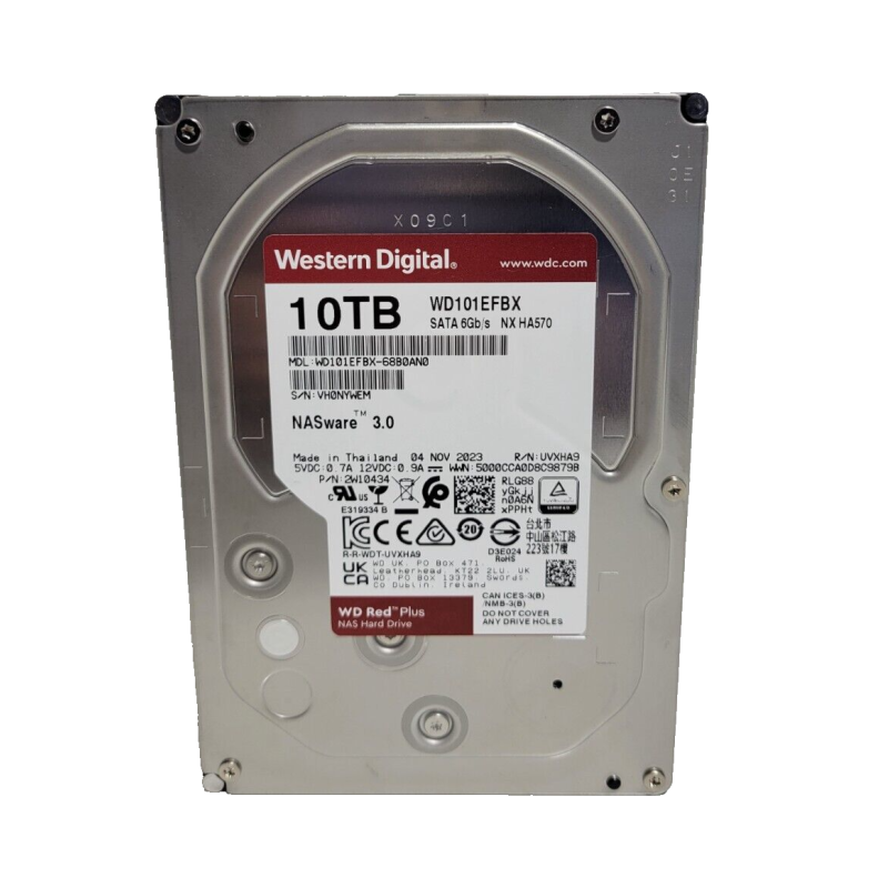 Disco Duro 10tb Nas Western Digital Red Plus 7200 rpm WD101EFBX Disco Duro 10tb Nas Western Digital Red Plus 7200 rpm WD101EFBX