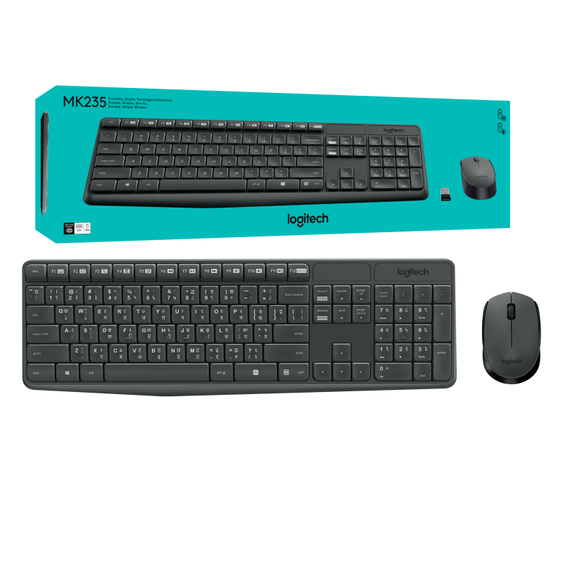 Combo Logitech Teclado y Mouse Inalambrico MK235 920-007901 Combo Logitech Teclado y Mouse Inalambrico MK235 920-007901