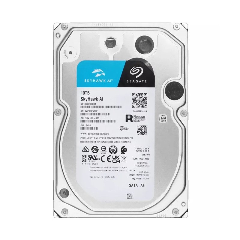 Disco Duro Dvr 10tb Seagate Skyhawk AI 7.200Rpm 3.5" ST10000VE001
