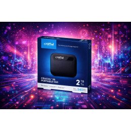 Disco Externo Sólido 2tb Crucial X6 USB 3.2  USB-C USB-A CT2000X6SSD9