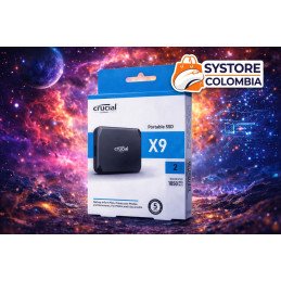 Disco Externo Sólido 2Tb Crucial X9 USB 3.2 USB-C USB-A CT2000X9SSD9 Systore Colombia