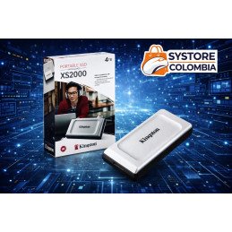 Disco Solido Externo 4TB Kingston XS2000 Tipo C 2000mb/s SXS2000/4000G Systore Colombia
