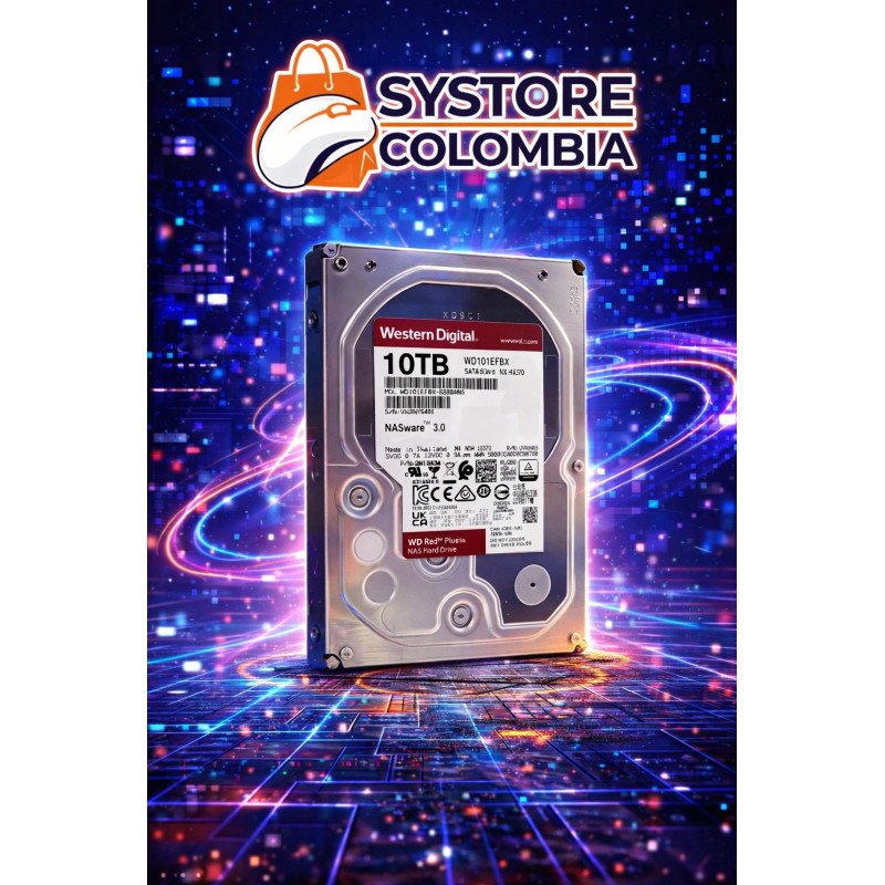 Disco Duro 10tb Nas Western Digital Red Plus 7200 rpm WD100EFGX