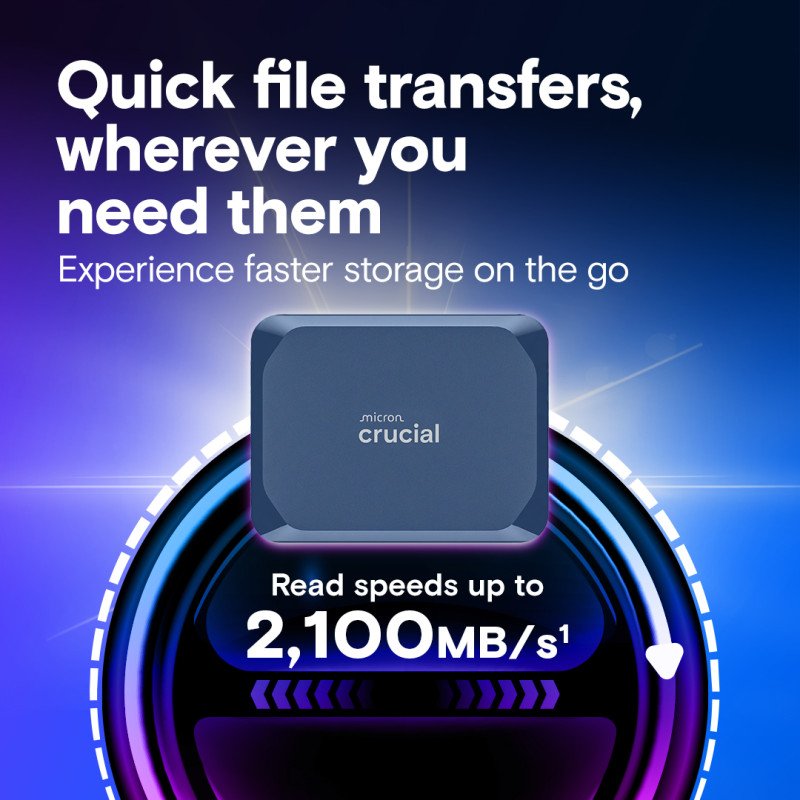 Disco Externo Sólido 8Tb Crucial X10 USB 3.2 USB-C USB-A CT8000X10SSD9 Systore Colombia