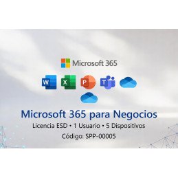 Licencia Microsoft 365 para Negocios ESD 1 Usuario 5 Disp SPP-00005