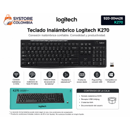 Teclado Logitech K270 Inalámbrico 920-004426