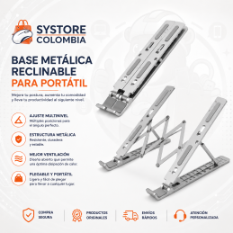 Base Metálica Reclinable para Portatil