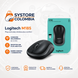 Mouse Negro-Gris Logitehc Inalambrico M185 910-002225
