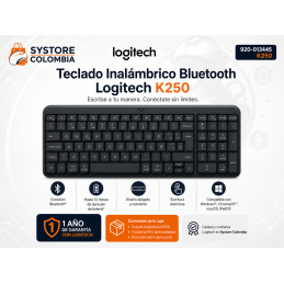 Teclado Negro Logitech Bluetooth  K250 Inalámbrico 920-013445