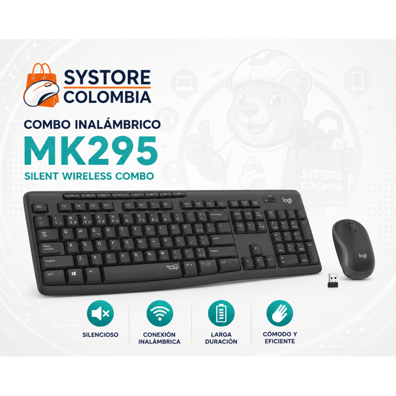 Combo Logitech Teclado y Mouse Inalambrico MK295 920-009792