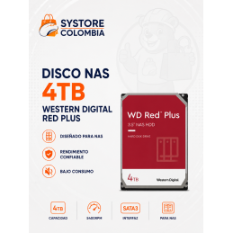 Disco Nas 4tb Western Digital Red Plus Sata3 WD40EFPX 5400rpm
