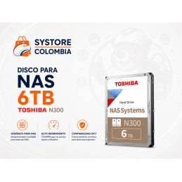 Disco Para Nas 6Tb Toshiba N300 7200Rpm 3.5 "HDWG460XZSTA