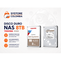 Disco Duro 8tb Nas Toshiba N300 Sata3 7200rpm HDWG780XZSTA