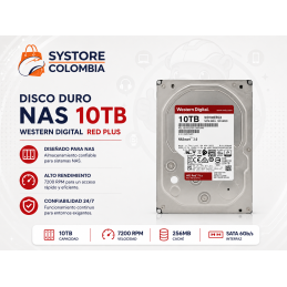 Disco Duro 10tb Nas Western Digital Red Plus 7200 rpm WD100EFGX