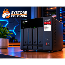 Servidor NAS QNAP TS-473A AMD Ryzen V1500B 0TB 4 Bahias TS-473A-8G-US