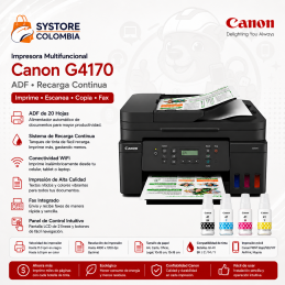 Impresora Multifuncional Canon G4170 Adf Recarga Continua