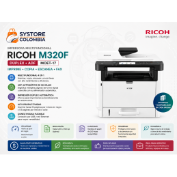 Impresora Multifuncional Ricoh M320F Duplex ADF M0ET-17