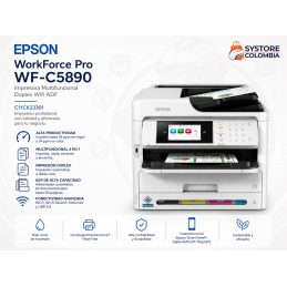 Impresora Multifuncional Epson Workforce Pro WF-C5890 Duplex Wifi Adf C11CK23301