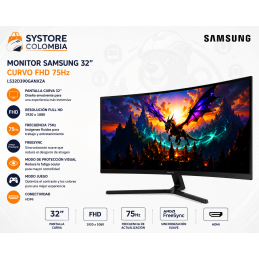 Monitor Samsung 32" S3 S39GD Curvo FHD Hdmi FreeSync 75Hz LS32D390GANXZA