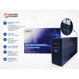 Ups Unitec Interactiva 850 JNP-U850 600VA 360W