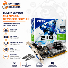 Tarjeta de Video Msi Nvidia GT 210 1GB Ddr3 LP