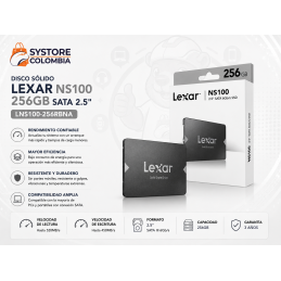 Disco Sòlido 256gb Lexar NS100 Sata3 LNS100-256RBNA Systore Colombia
